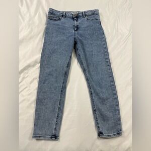 ASOS Denim Cropped Skinny Jeans Women's 30x26 Light Wash Stretch Ankle